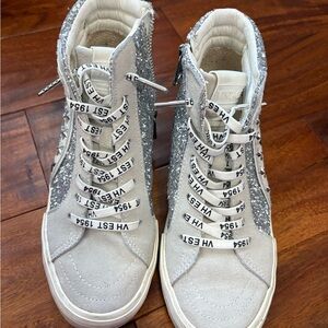 Vintage Havana Silver Glitter High-Top Sneakers